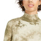 Planet Gold Juniors' Tie-Dye Mock Neck Top Green Size Large