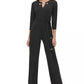 Tommy Hilfiger Women's Grommet Neck Jumpsuit Black Size 8