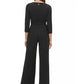 Tommy Hilfiger Women's Grommet Neck Jumpsuit Black Size 8