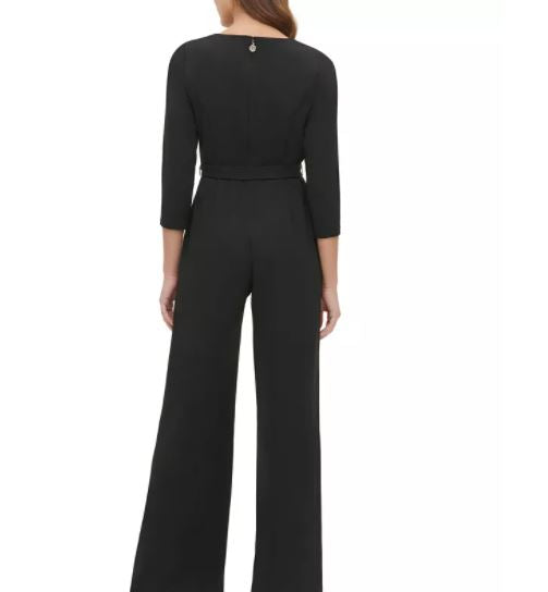 Tommy Hilfiger Women's Grommet Neck Jumpsuit Black Size 8