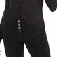 Planet Gold Junior's Twist Front Sparkly Ribbed Top Black Size Medium