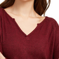 Planet Gold Juniors' Super Soft Ribbed Top Red Size X-Small