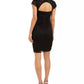 Betsy & Adam Women's Embellished Open-Back Sheath Dress Black Size 14