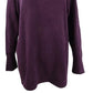 Calvin Klein Women's Button-Detail Crewneck Sweater Purple Size Medium