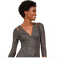 Calvin Klein Women's Sequin Gown With Shoulder Cutout Black Multi Charcoal Size 6