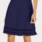 Calvin Klein Women's Elbow-Sleeve Illusion-Detail Dress Navy Size 2