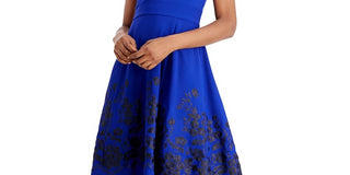 Calvin Klein Women's Embroidered A Line Dress Turq Aqua Size 2