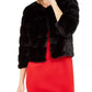 Calvin Klein Women's Faux-Fur Shrug Black Size Small
