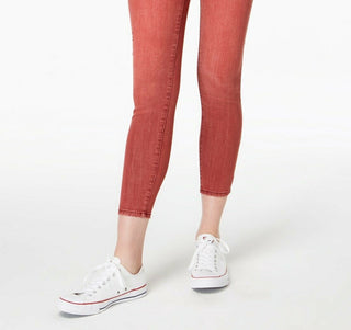 Celebrity Pink Juniors' Colored Distressed Skinny Jeans Dark Red Size 0
