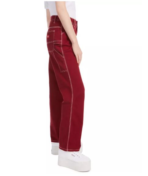 Dickies Women's Pocket Chain Carpenter Pants Red Size 1