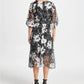 DKNY Women's Satin Burnout Maxi Dress Charcoal Size 2