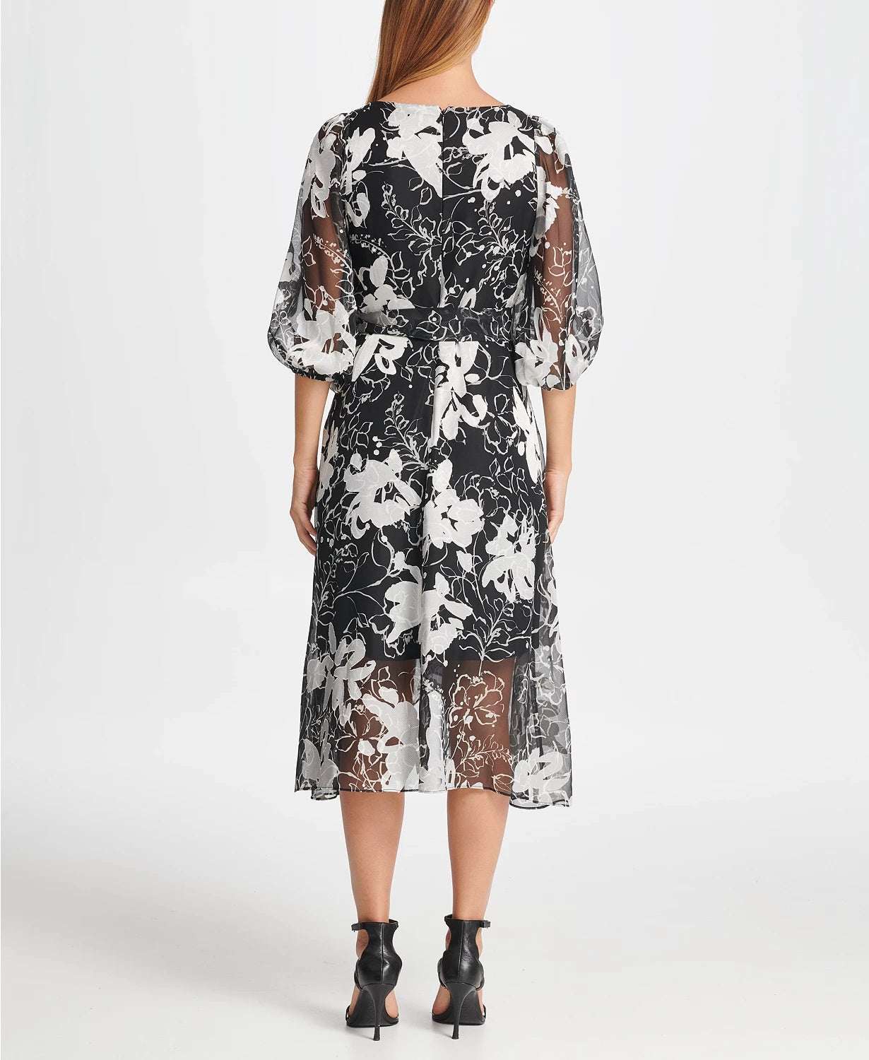 DKNY Women's Satin Burnout Maxi Dress Charcoal Size 2