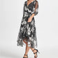 DKNY Women's Satin Burnout Maxi Dress Charcoal Size 2