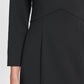 DKNY Women's Long Sleeve Empire Waist Sheath Dress Black Size 14