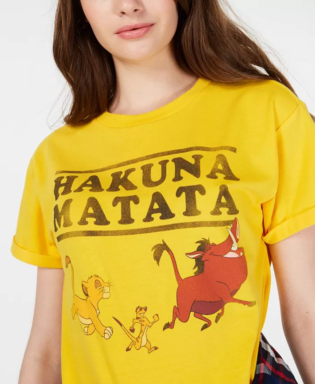 Disney Juniors' The Lion King Graphic T-Shirt By Mighty Fine Yellow Size Small