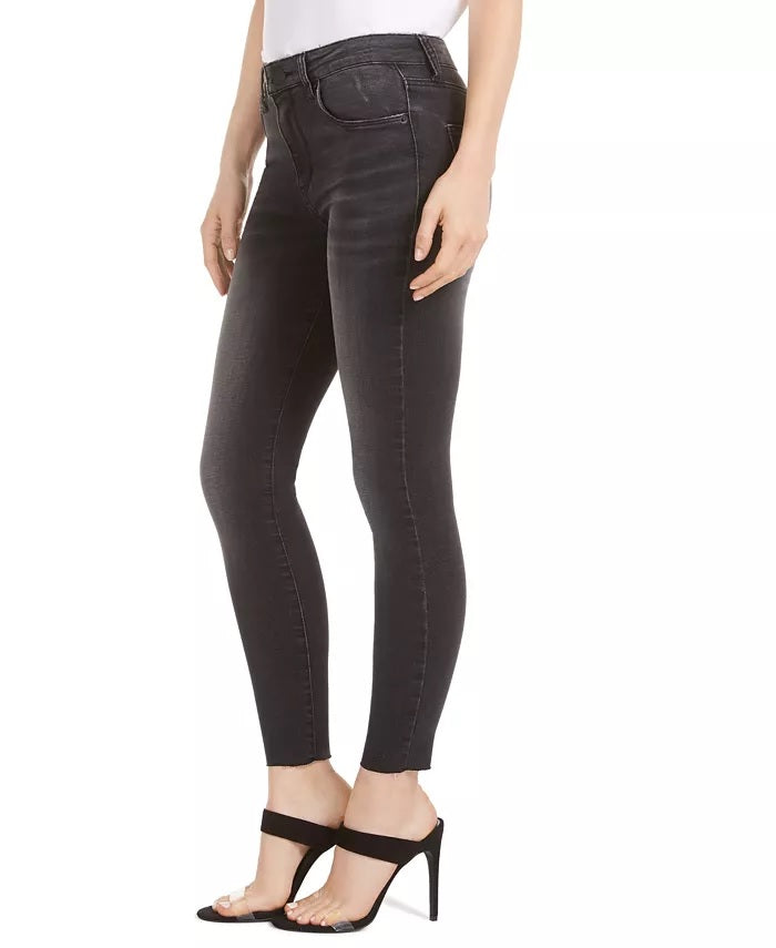 Sts Blue Women's Ellie Raw Hem Ankle Skinny Jeans  Black Size 30