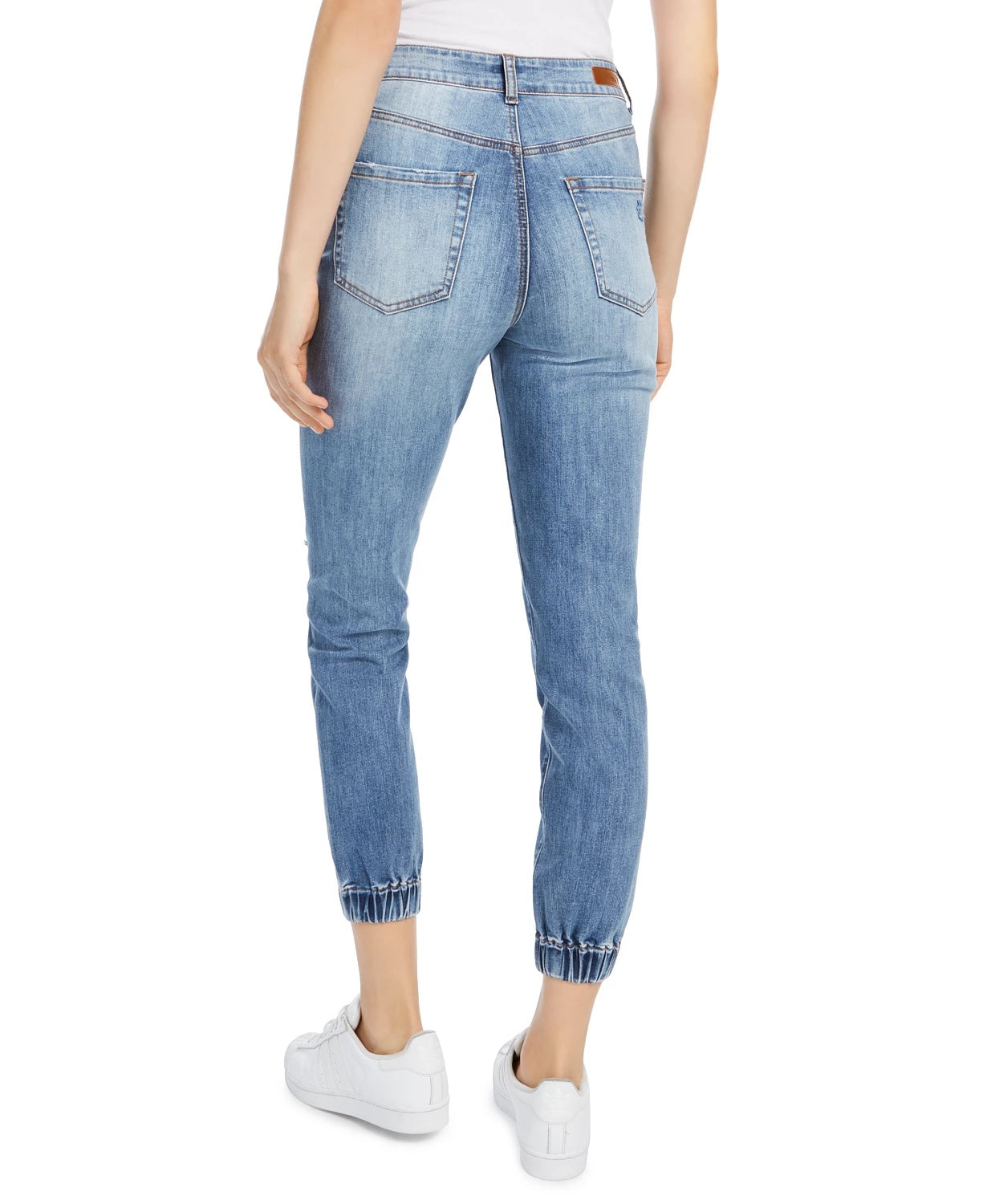 Dollhouse Junior's Ripped Jogger Jeans Medium Blue Size 7