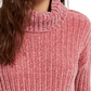 Hippie Rose Juniors' Chenille Turtleneck Sweater Brght Pink Size Medium