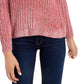 Hippie Rose Juniors' Chenille Turtleneck Sweater Brght Pink Size X-Small