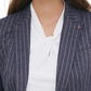 Tommy Hilfiger Women's Pinstripe Peak-Lapel Blazer Navy Size 8