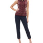 Tommy Hilfiger Women's Paisley Button Up Collared Blouse Red Size X-Large