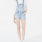 Dollhouse Juniors' Cuffed Denim Shortalls Med Blue Size 9