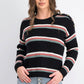 Hippie Rose Juniors' Button-Shoulder Sweater Black Size Medium