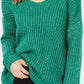 Hippie Rose Juniors' Chenille Mock-Neck Sweater Green Size Medium