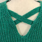 Hippie Rose Juniors' Chenille Mock-Neck Sweater Green Size Medium