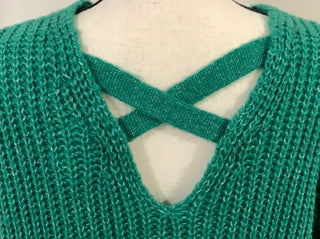 Hippie Rose Juniors' Chenille Mock-Neck Sweater Green Size Medium
