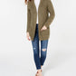 Hippie Rose Junior's Cable Knit Cardigan Brown Size X-Large