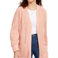 Hippie Rose Junior's Chenille Cardigan Orange Size Small