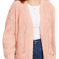Hippie Rose Junior's Chenille Cardigan Orange Size Small