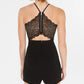 Emerald Sundae Junior's Lace Back Romper Black Size X-Small