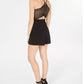 Emerald Sundae Junior's Lace Back Romper Black Size X-Small