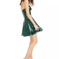 Teeze Me Juniors' Strapless Sequin Dress Dark Green Size 5