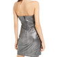 Teeze Me Juniors' Metallic Side-Wrap Dress Silver Size 1