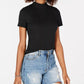 Hippie Rose Juniors' Rib-Knit Mock Turtleneck Top Black Size Medium