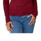 Rebellious One Juniors' Mock-Neck Top Bright Red Size X-Large