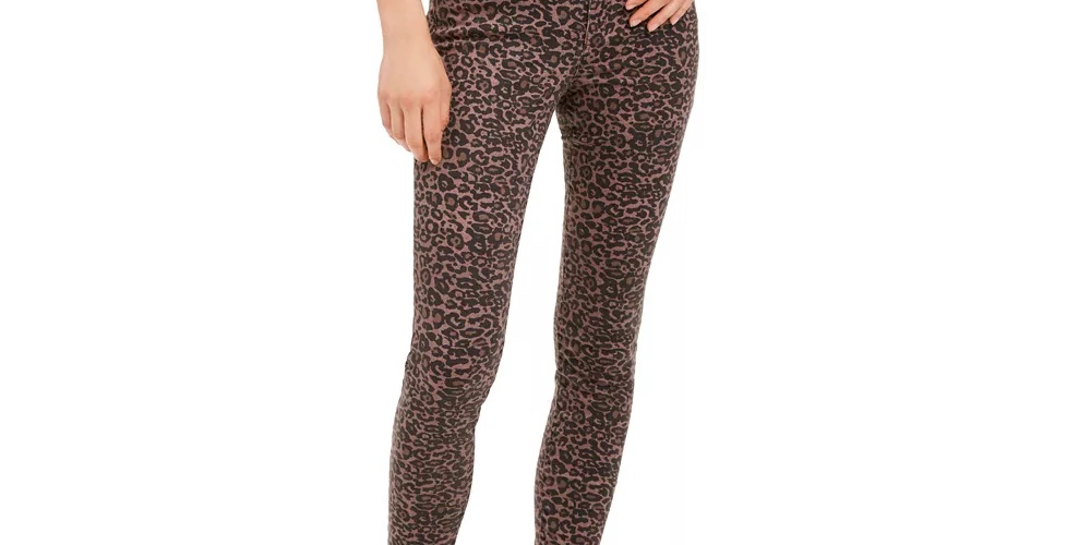 Rewash Juniors' Printed Skinny Jeans Purple Size 7