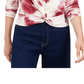 Hooked Up By Iot Juniors' Tie Dye Twist-Front Top Dark Red Size Extra Small