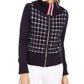 Tommy Hilfiger Women's  Plaid Sweater Jacket Blue Size Extra Small