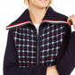 Tommy Hilfiger Women's  Plaid Sweater Jacket Blue Size Extra Small