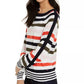 Tommy Hilfiger Women's Striped Balloon-Sleeve Sweater White Size Medium