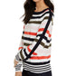 Tommy Hilfiger Women's Striped Balloon-Sleeve Sweater White Size Extra Small