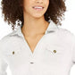 Tommy Hilfiger Women's Waffle-Knit Popover Top White Size Small