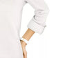 Tommy Hilfiger Women's Waffle-Knit Popover Top White Size Small