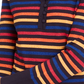 Tommy Hilfiger Women's Metallic Stripe Henley Top Medium Red Size XL