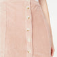 Rewash Juniors' Corduroy Button-Front Skirt Pink Size Large