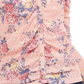 Crave Fame Juniors' Ruched Floral Top Blue Size Small